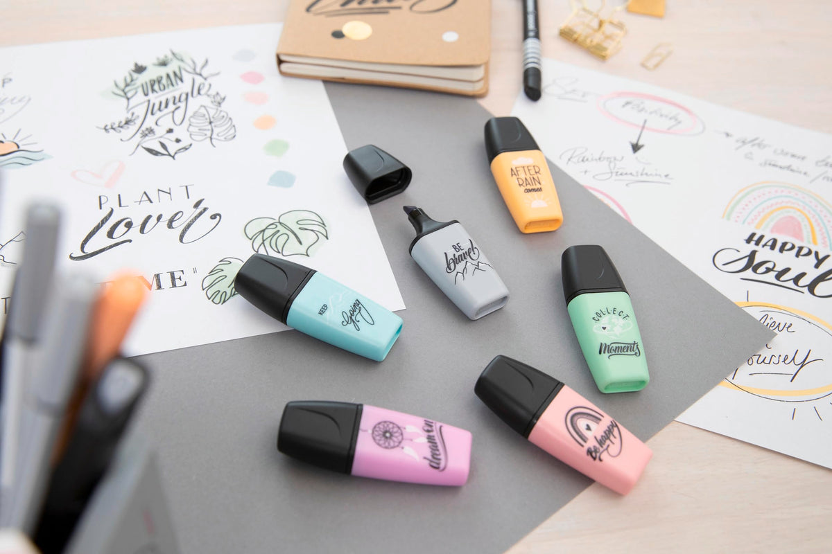 Stabilo BOSS Mini Pastellove, 6-Color II Highlighter Set, 6er Pack, Multi