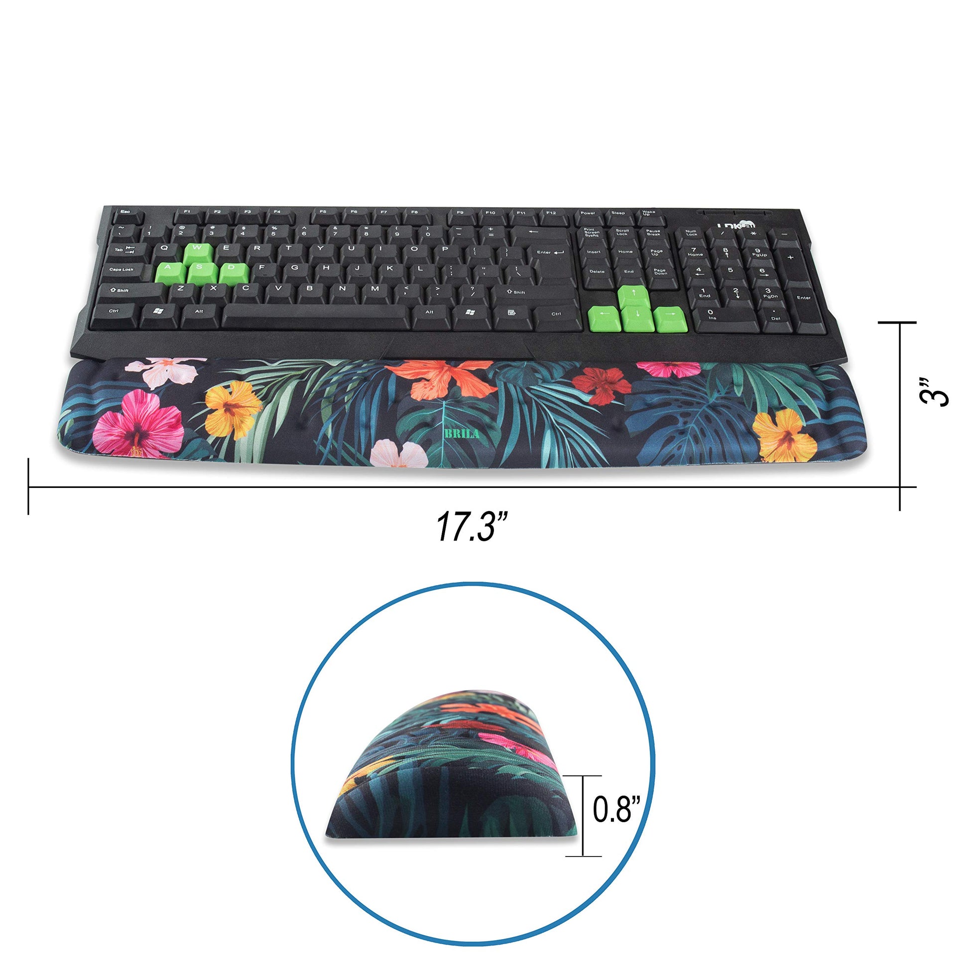 BRILA Memory Foam Mouse & Keyboard Wrist Rest Support Pad Cushion Set for Computer, Laptop, Office