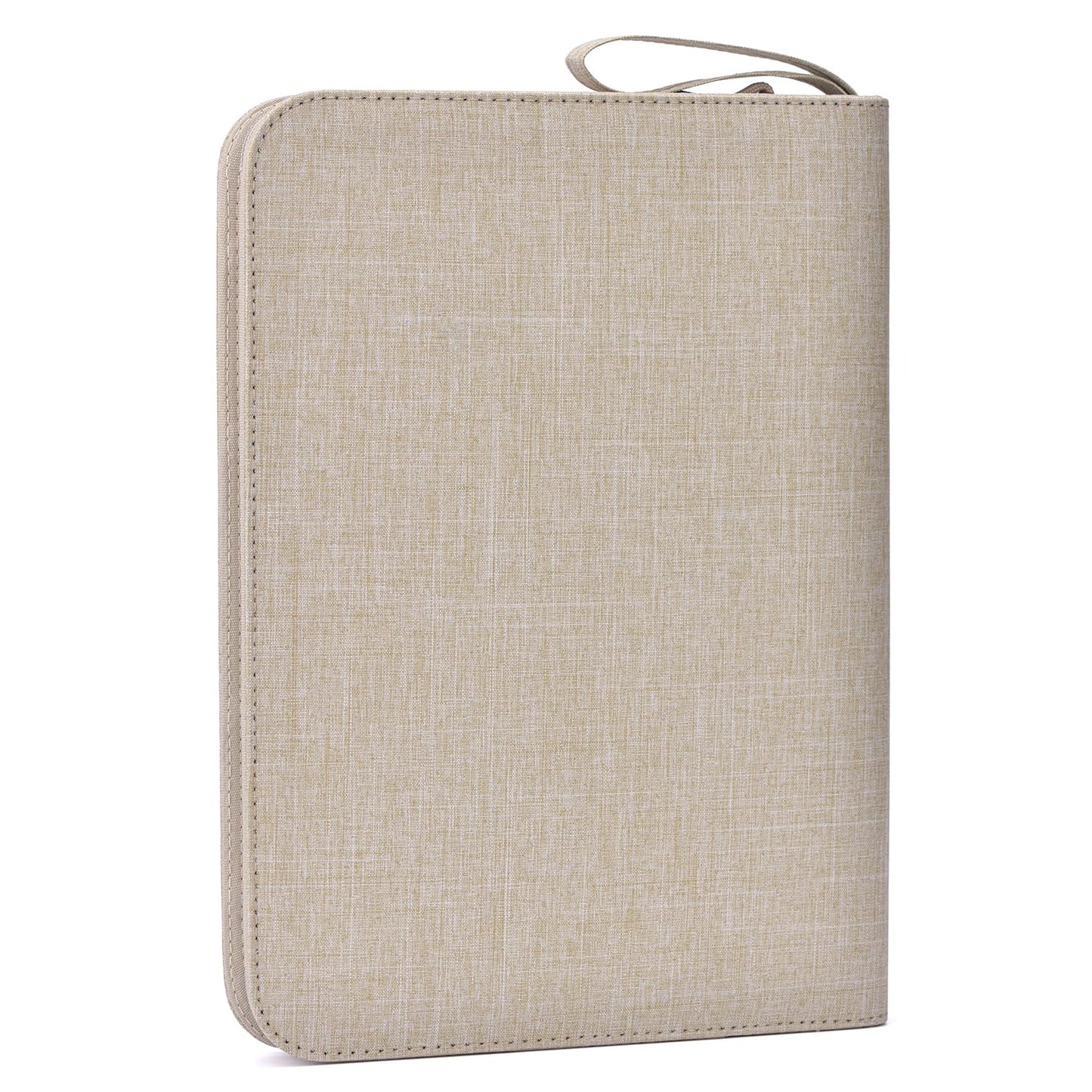 Lanxivi 48 Fountain Pen Case Tan Organizer Bag, Waterproof Canvas Pen Display Holder with YKK zipper