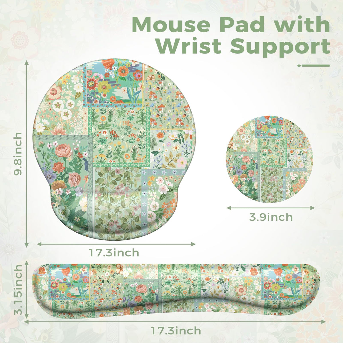 iLeadon Mouse Pad with Wrist Support, Ergonomic Mouse Pad Set