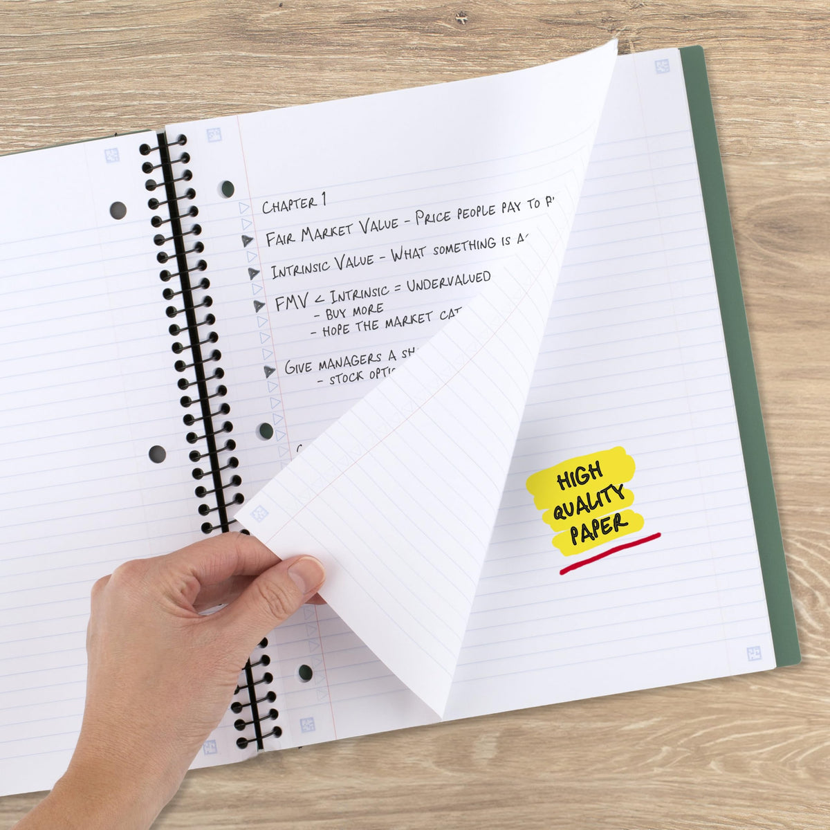Five Star Advance Spiral Notebook + Study App, 1 Subject, College Ruled Paper, 8-1/2" x 11", 100