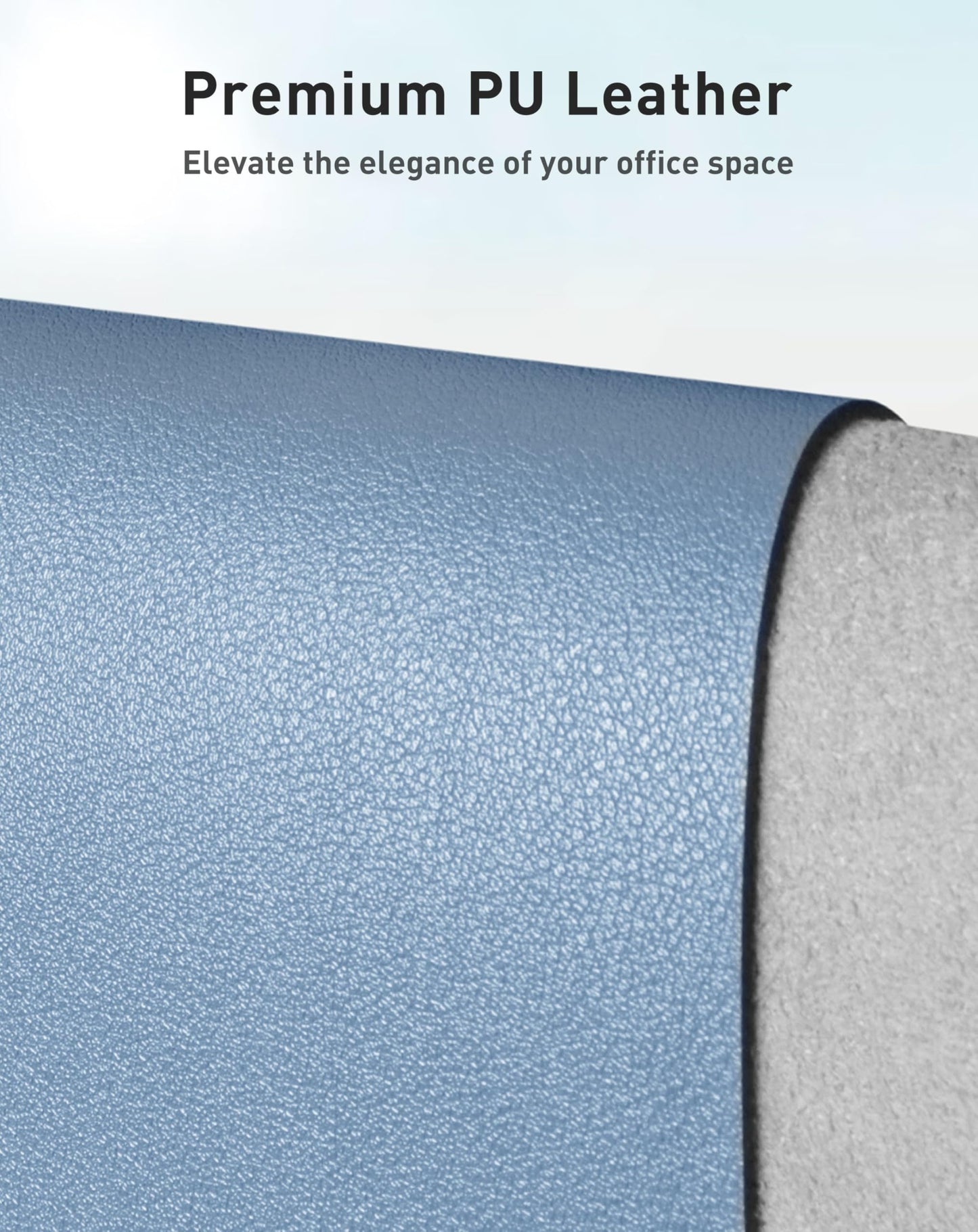 Aothia Faux Leather Desk Mat - Large Mouse Pad, Non-Slip PU Leather Blotter, Waterproof Writing