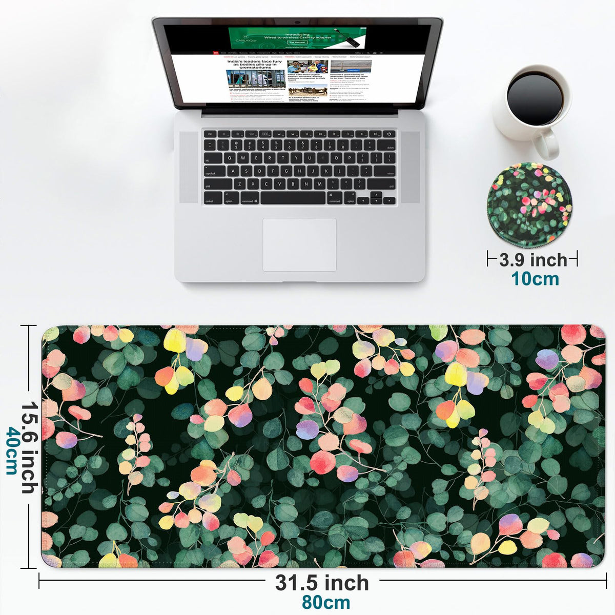 Large Gaming Mouse Pad with Coaster,Desk Matt for Desktop,Desk Mat-Tree