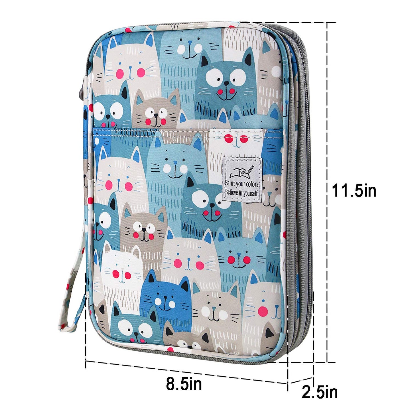YOUSHARES 192 Slots Colored Pencil Case, Large Capacity Pencil Holder Pen Organizer Bag with Zipper