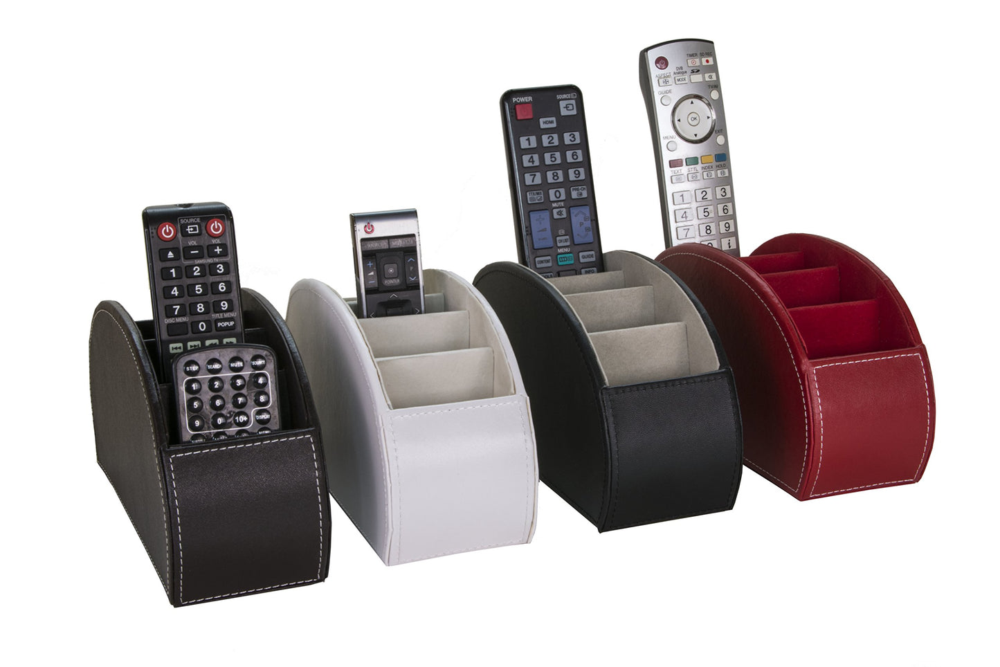 Osco Faux Leather 5 Part Remote Organiser - Brown, BPURO1