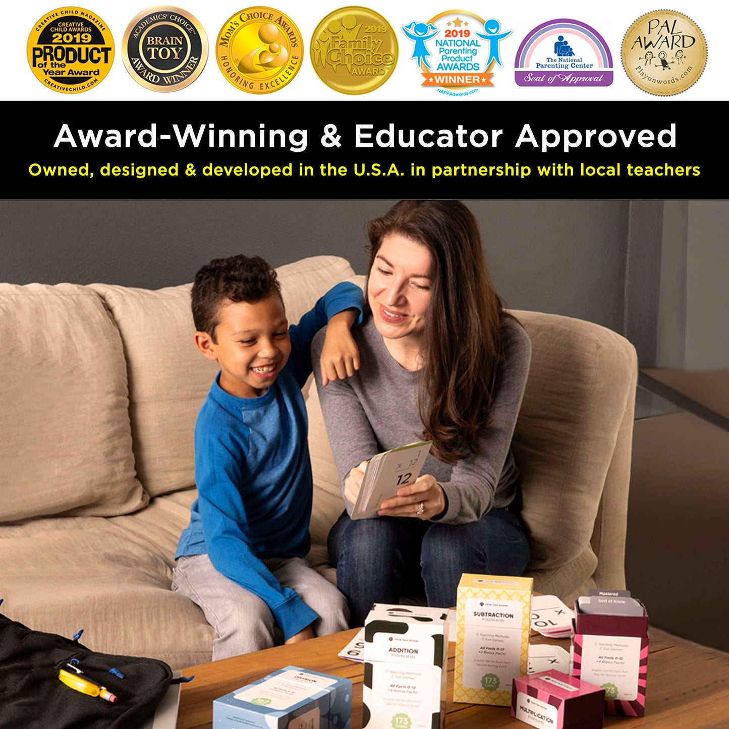 Think Tank Scholar 162 Division Flash Cards Set (Award Winning) All Facts 0-12 for Kids in 2ND