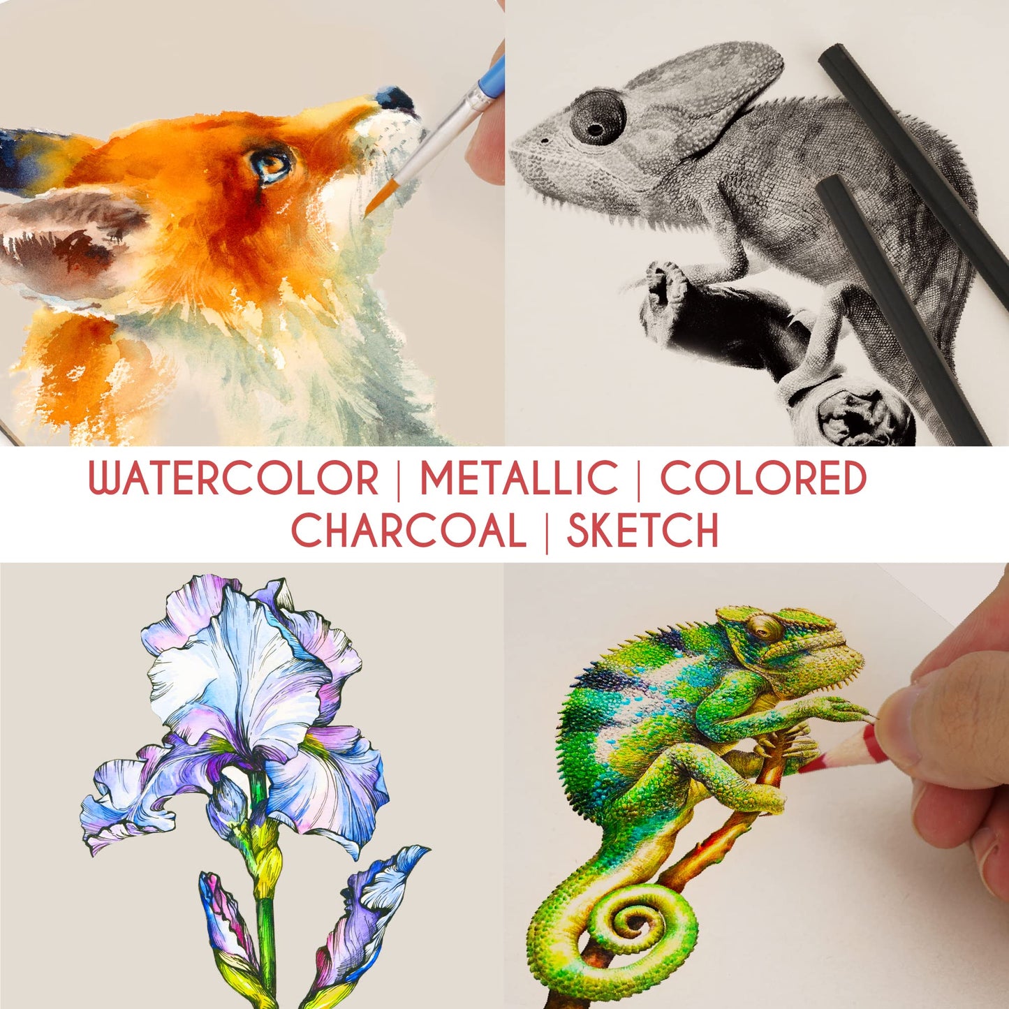 Zenacolor 74 Pack Drawing Kit with Drawing Pencils - Drawing Set for Sketching, Pro Sketch Art