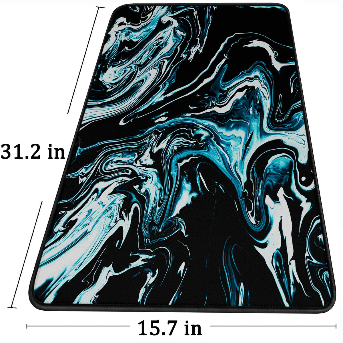 Gaming Mouse Pad with Stitched Edges, Non-Slip Natural Rubber Base