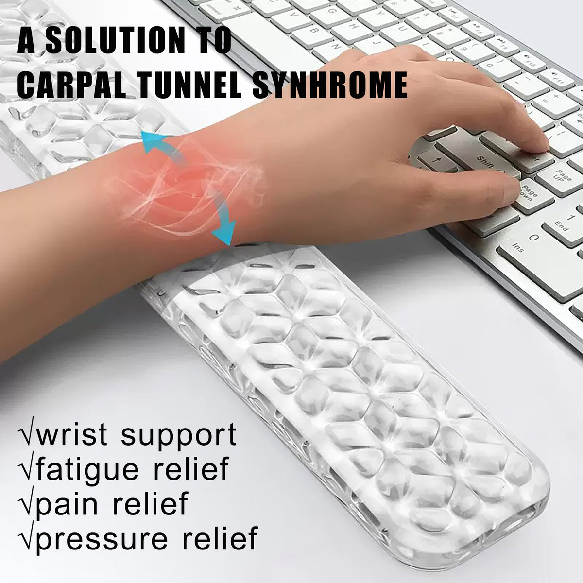 Aszqvd Mouse Pad with Wrist Rest, Soft Cloud Gel Keyboard Mouse Pad Set with Hand Wrist Support