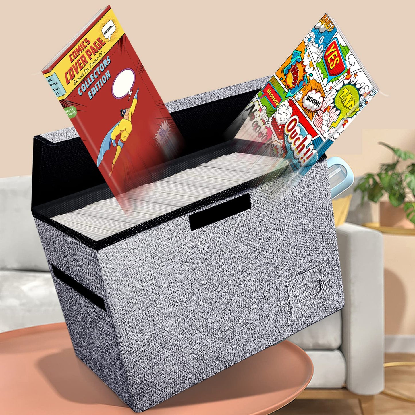 Leffis Comic Book Storage Box Comic Bin 15.5" X 7.5" X 11.3"