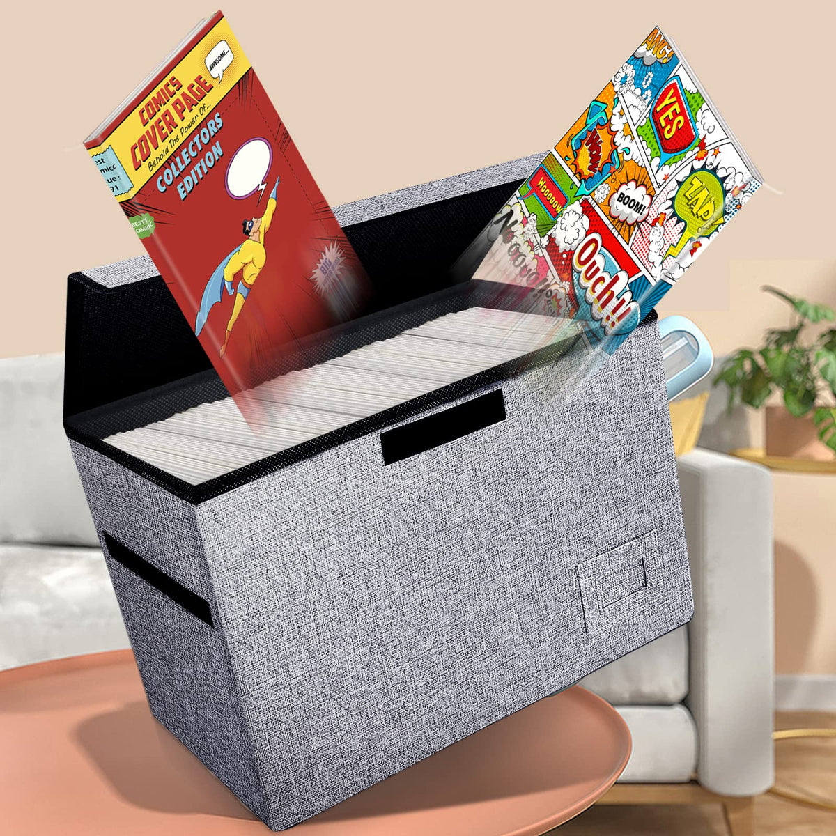 Leffis Comic Book Storage Box Comic Bin 15.5" X 7.5" X 11.3"