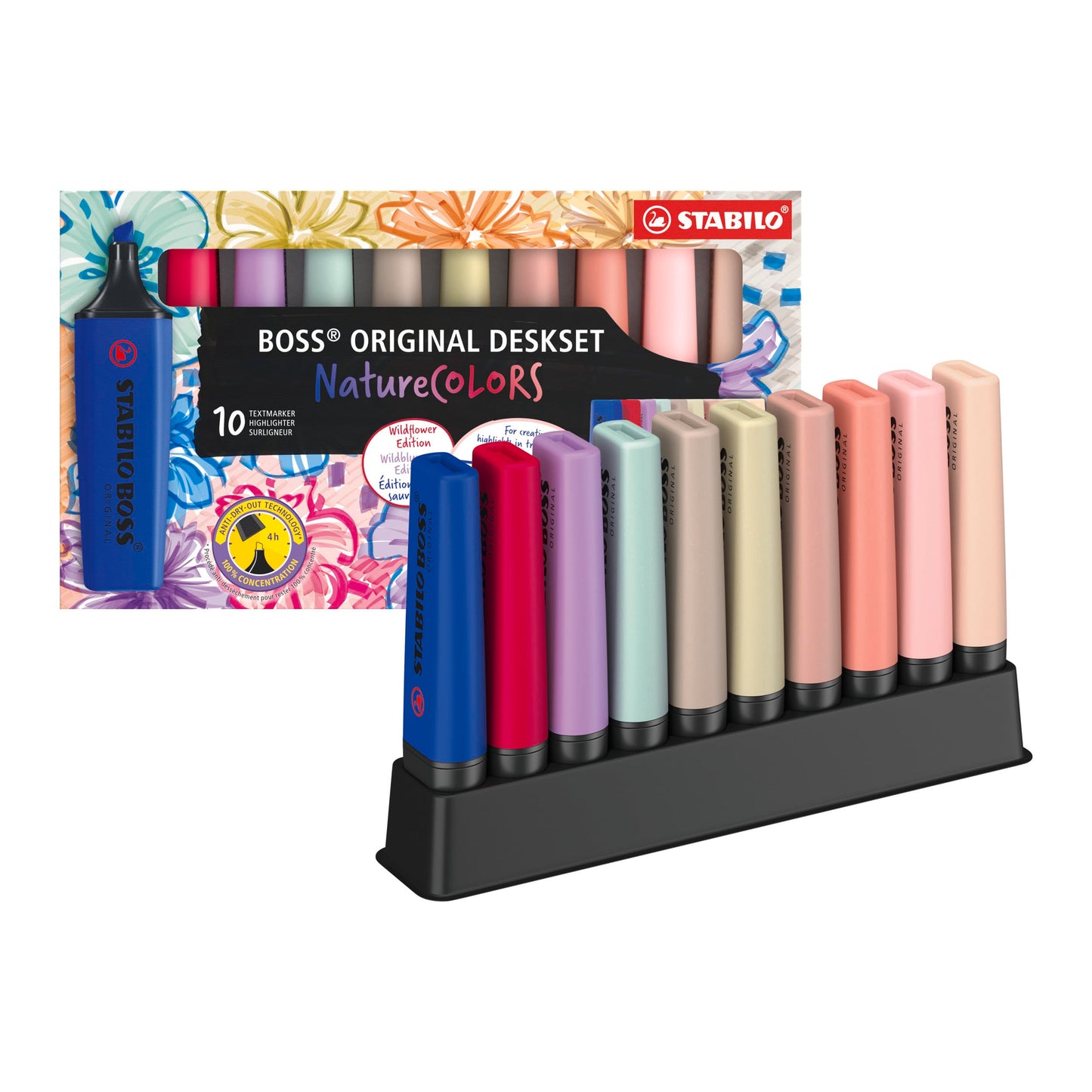 STABILO BOSS Original NatureCOLORS Wildflower Edition - Highlighter - Desk Set - Assorted Colors