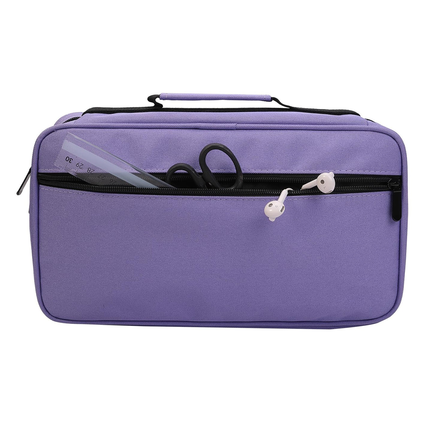 BOMKEE Large Marker Organizer - 60 Slot Case with Carrying Handle