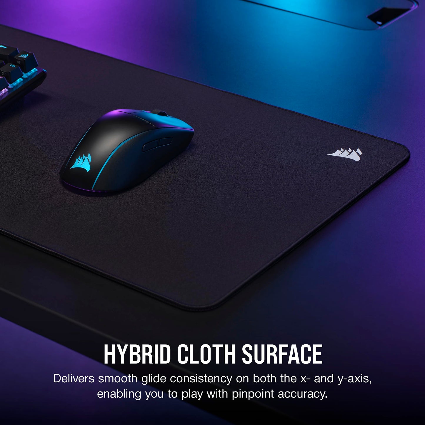 Corsair MM500 v2 Hybrid Cloth Gaming Extended Mouse Pad – 93cm x 30cm – Spill-Proof Coating