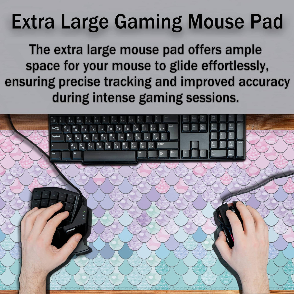 Samgula XXL Mouse Pads Pink Desk Pad, Gaming Mouse Pad Desk Decor for Girls Desktop Mat, Keyboard