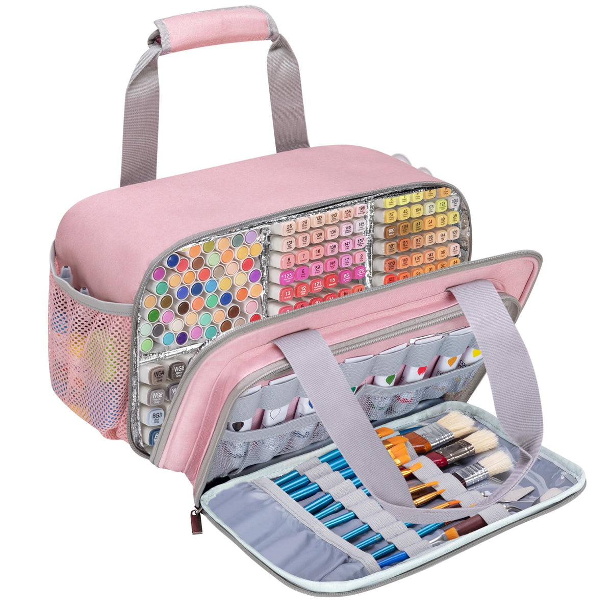 Case Organizer for up to 216 Markers, Large Mark Bag With Carrying Handle