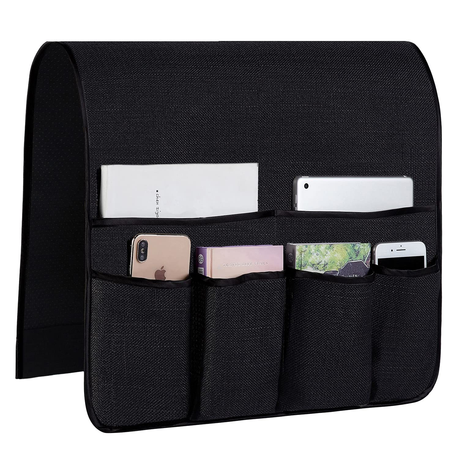 FLYILY Sofa Armrest Organizer Non-Slip Arm Chair Hanging Caddy Remote Control Holder for