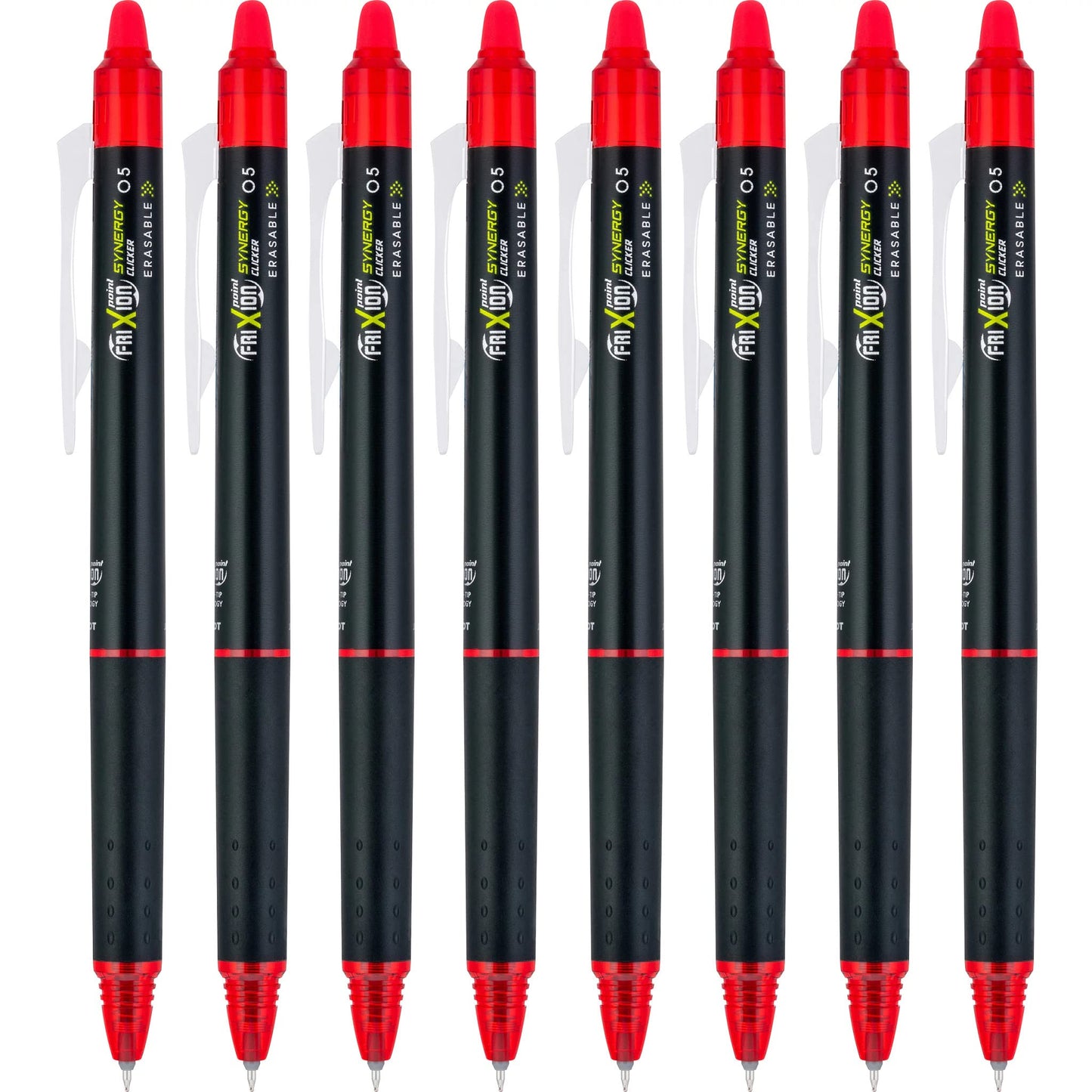 PILOT FriXion Synergy Clicker Erasable, Pack of 8, Red