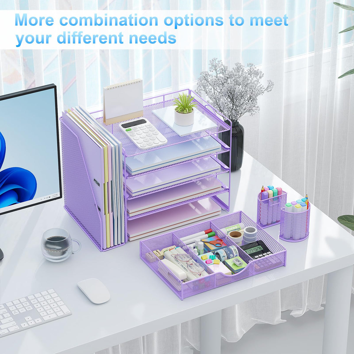 gianotter 5-Tier Desk Organizer with Drawers and File Holders