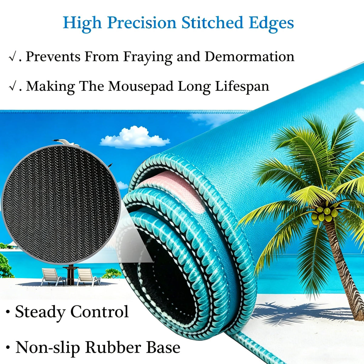 RTGGSEL 31.5x11.8 Inch Non-Slip Long Extended Large Gaming Mouse Pad with Stitched Edges XL Laptops