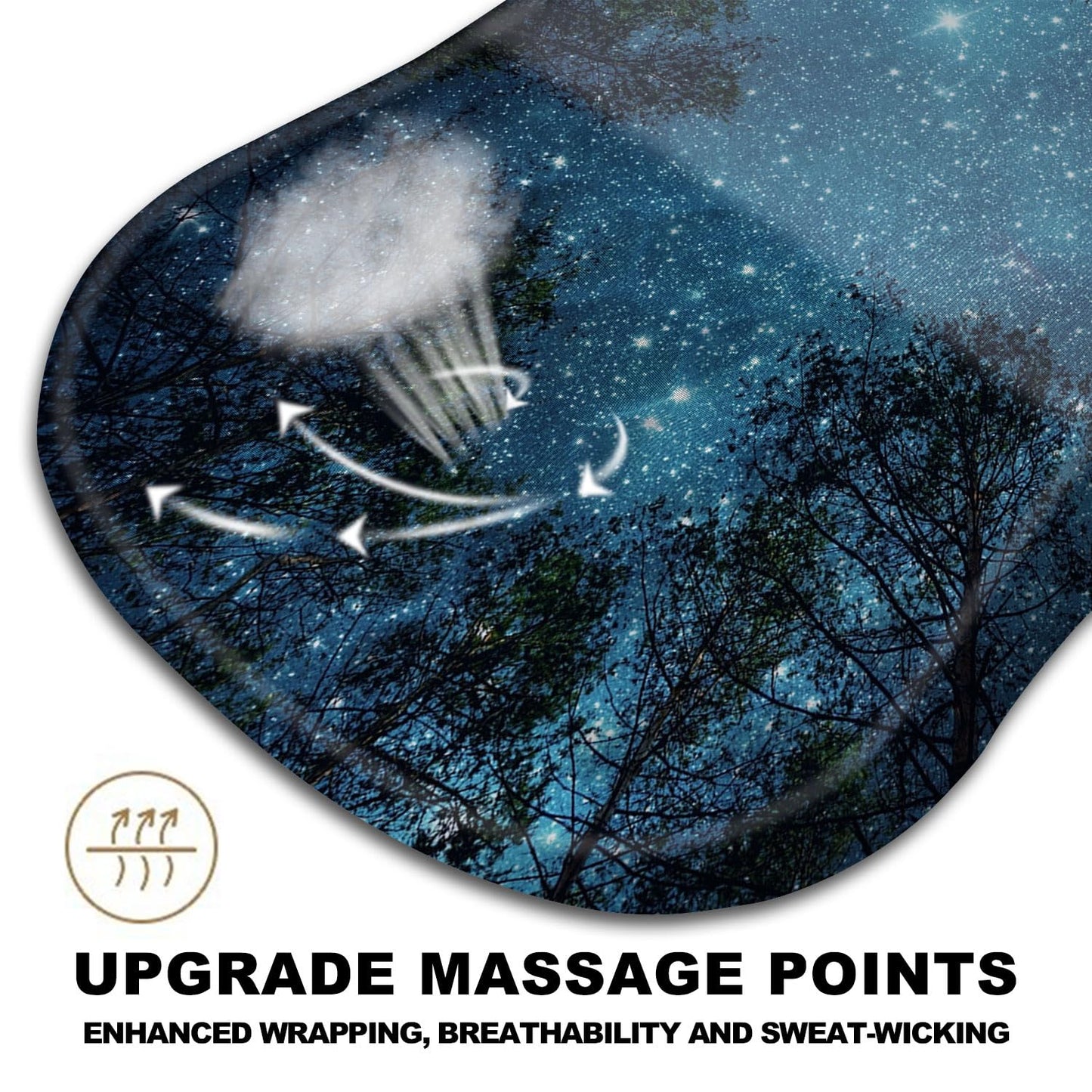 KUOSGM Mouse Pad Wrist Support, Ergonomic Mouse Pad with Massage Dot, Comfortable Computer Mouse