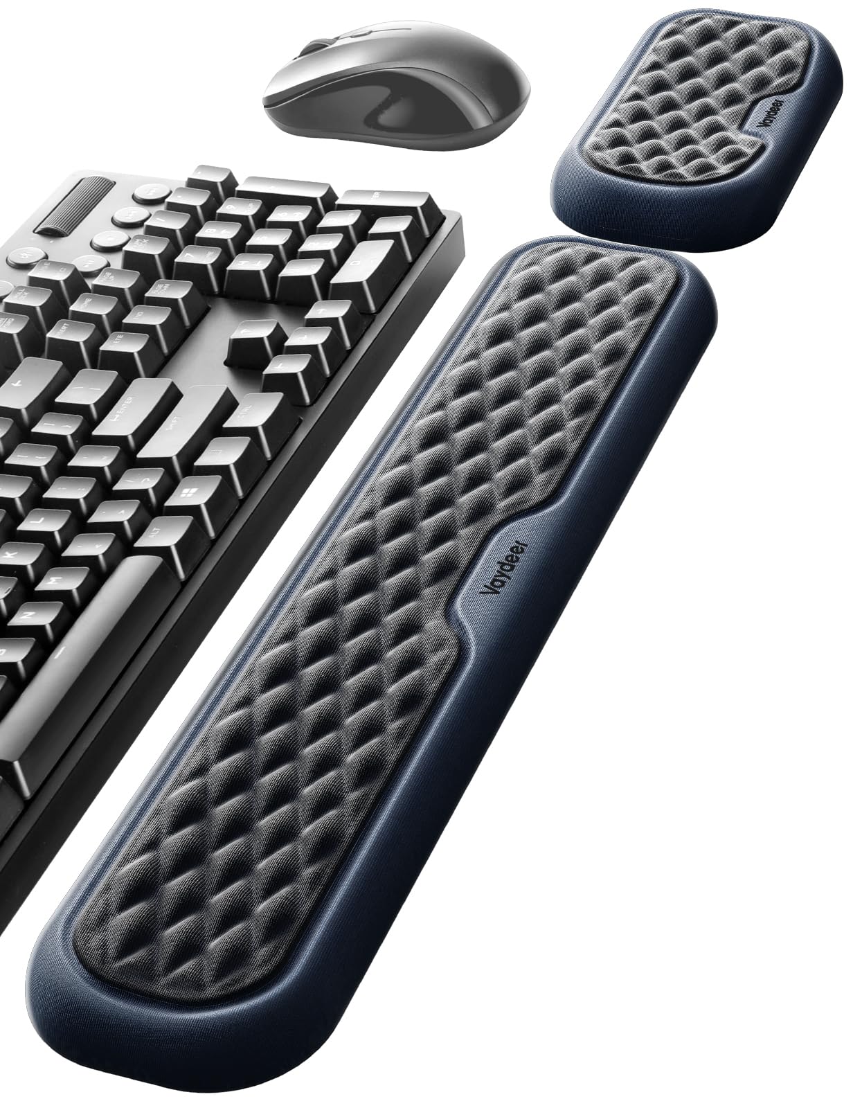 Vaydeer Wrist Rest for Keyboard and Mouse, Computer Ergonomic Wrist Support Pad, Soft Memory Foam
