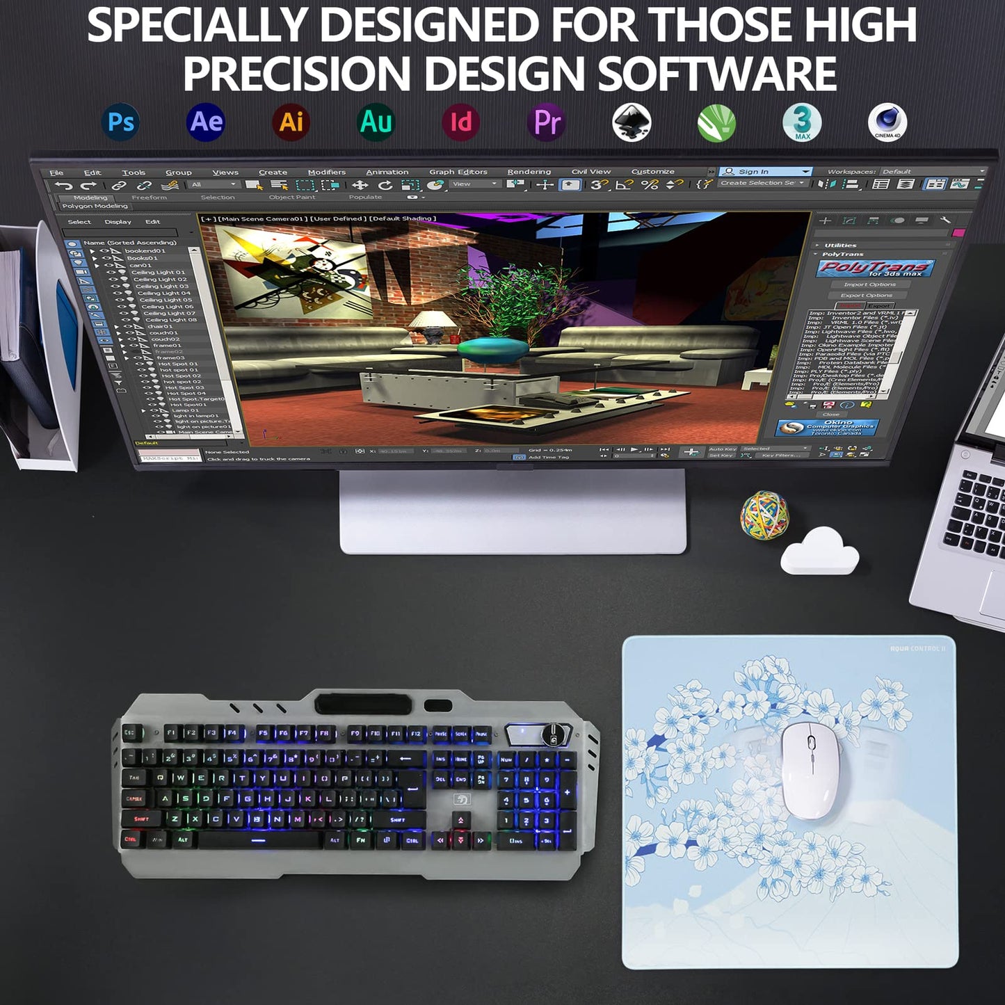 X-Raypad Aqua Control 2 Gaming Mouse Pad, Ultra-High Precision Mouse Pad with Perfect Speed and