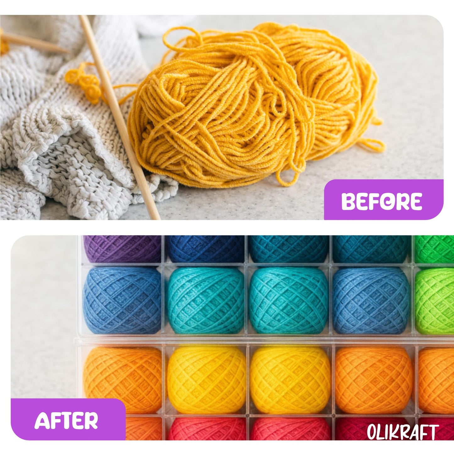 Olikraft Manual Yarn Ball Winder (Glacier Gray)