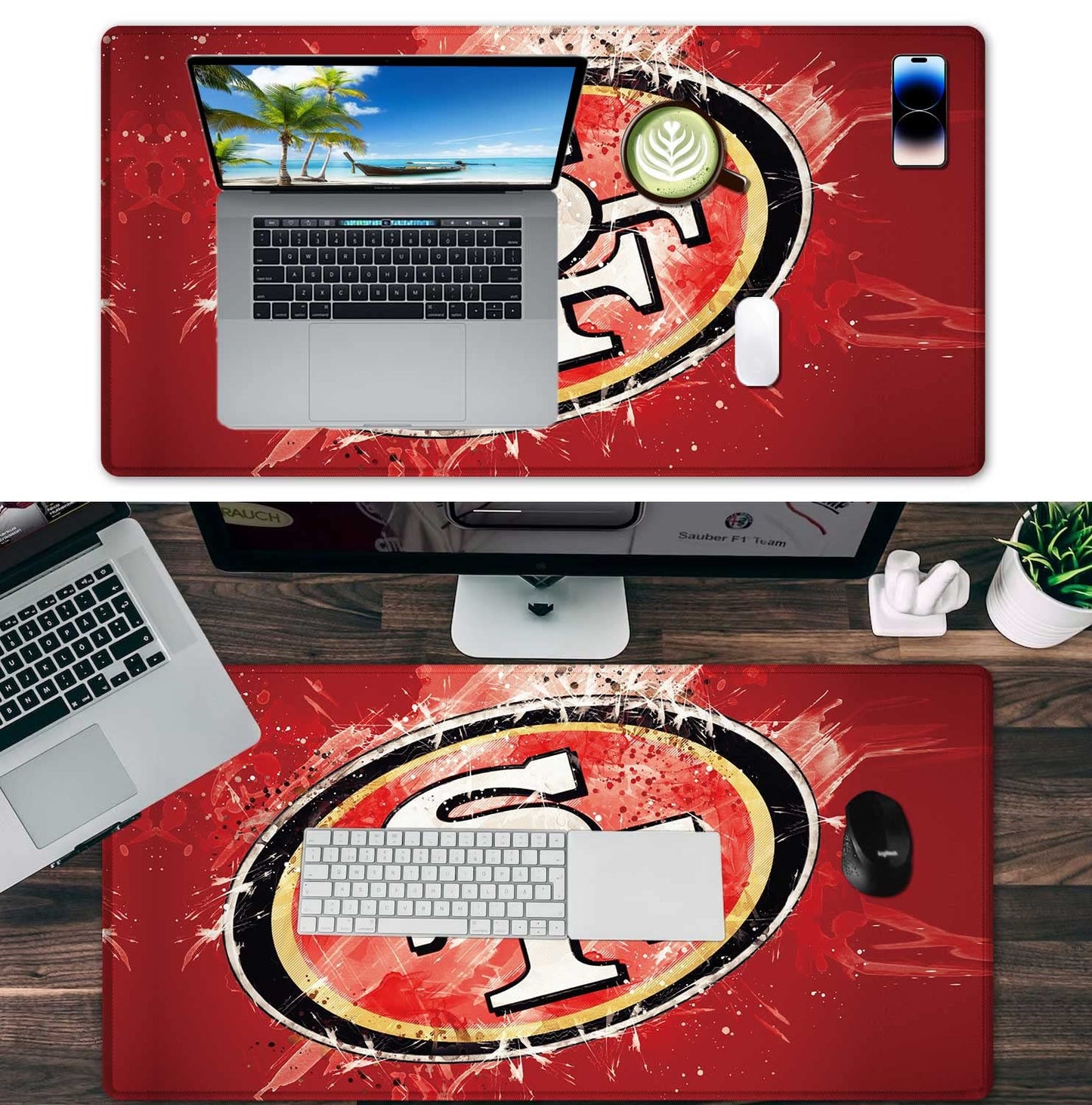 Large Mouse Pad Desk Mat for Home Office, Gaming Mousepad Extended Desk pad - Computer Keyboard