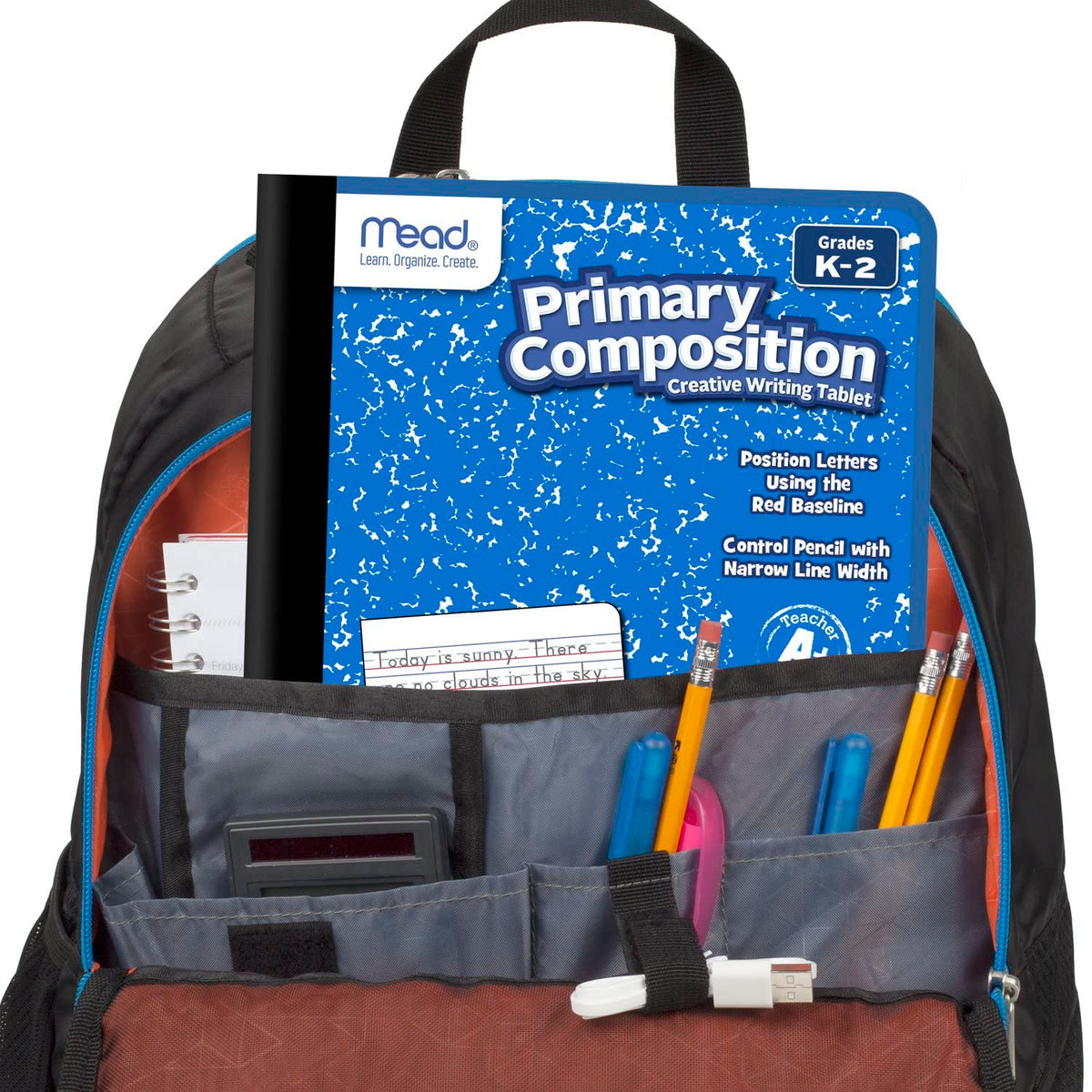 Mead Primary Composition Book, 4 Pack, Primary Ruled Journal, Grades K-2, 7-1/2" x 9-3/4", 100