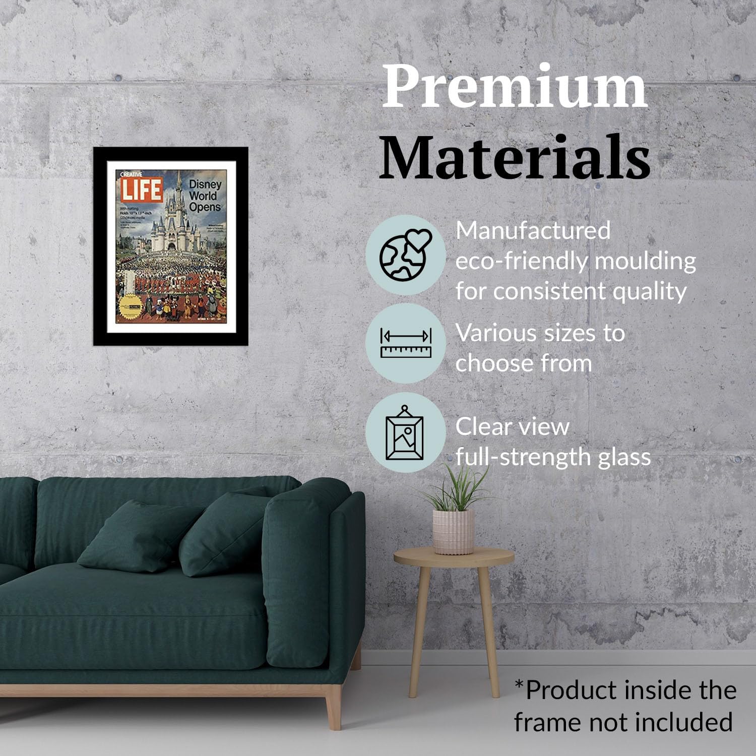Creative Picture Frames 10.5 x 13.12 Magazine Frame with Full-Strength Glass, Holds Up To A 1/4"