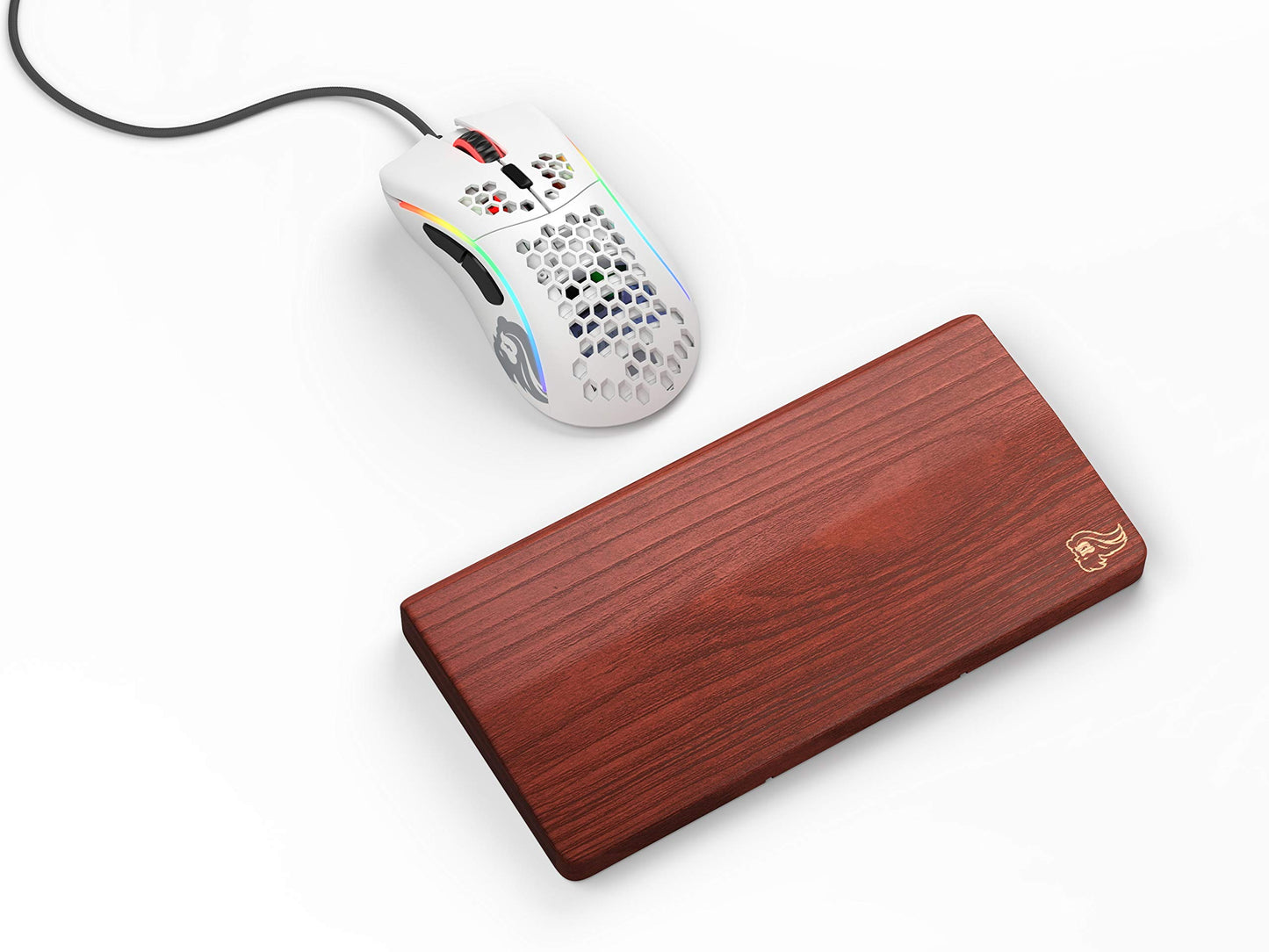 Glorious Gaming Wooden Mouse Wrist Rest - Brown/Golden Oak - for Gaming Mice, Wood Ergonomic Palm
