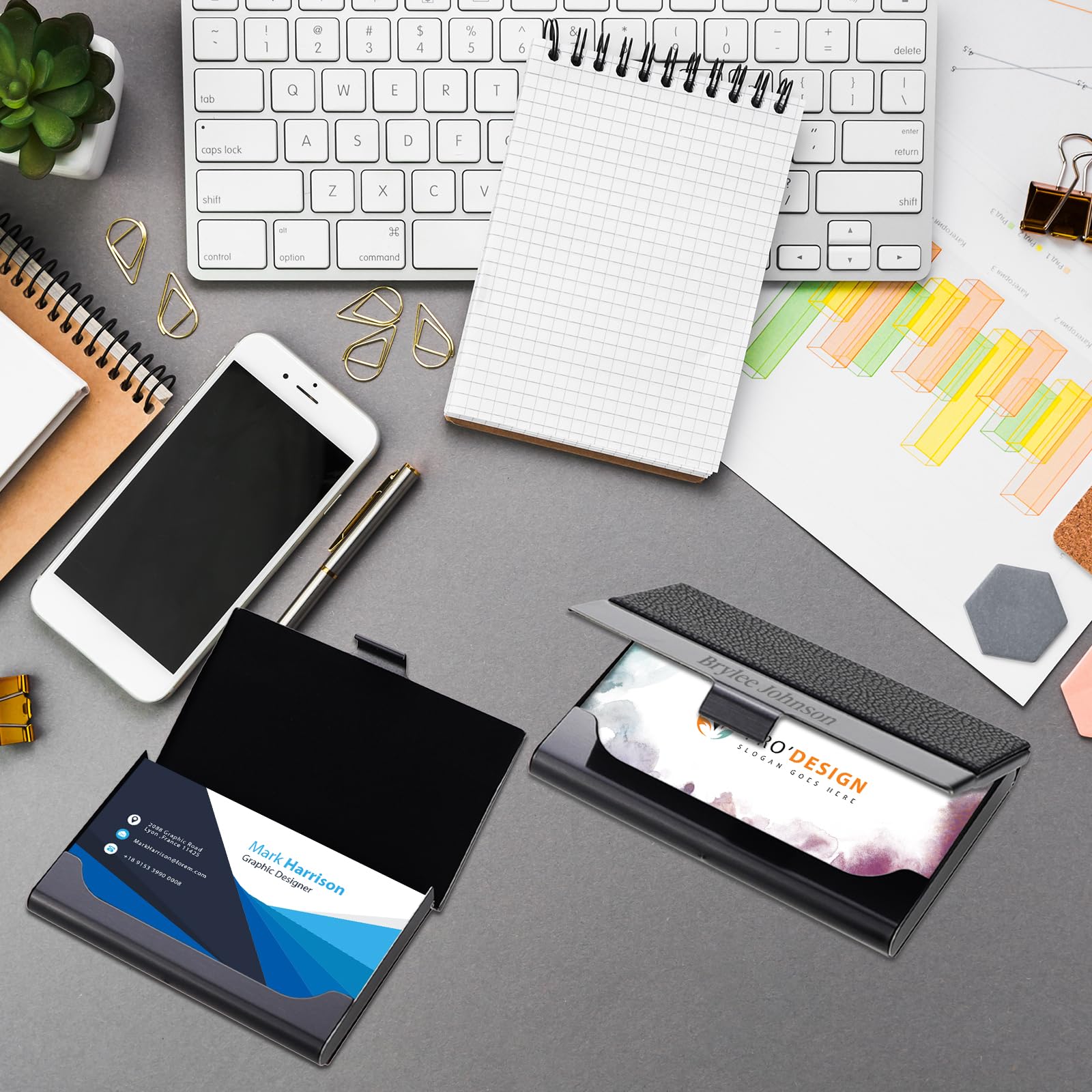 Taikuri Custom Business Card Holder Personalized Engraved Leather Business Card Case Holder