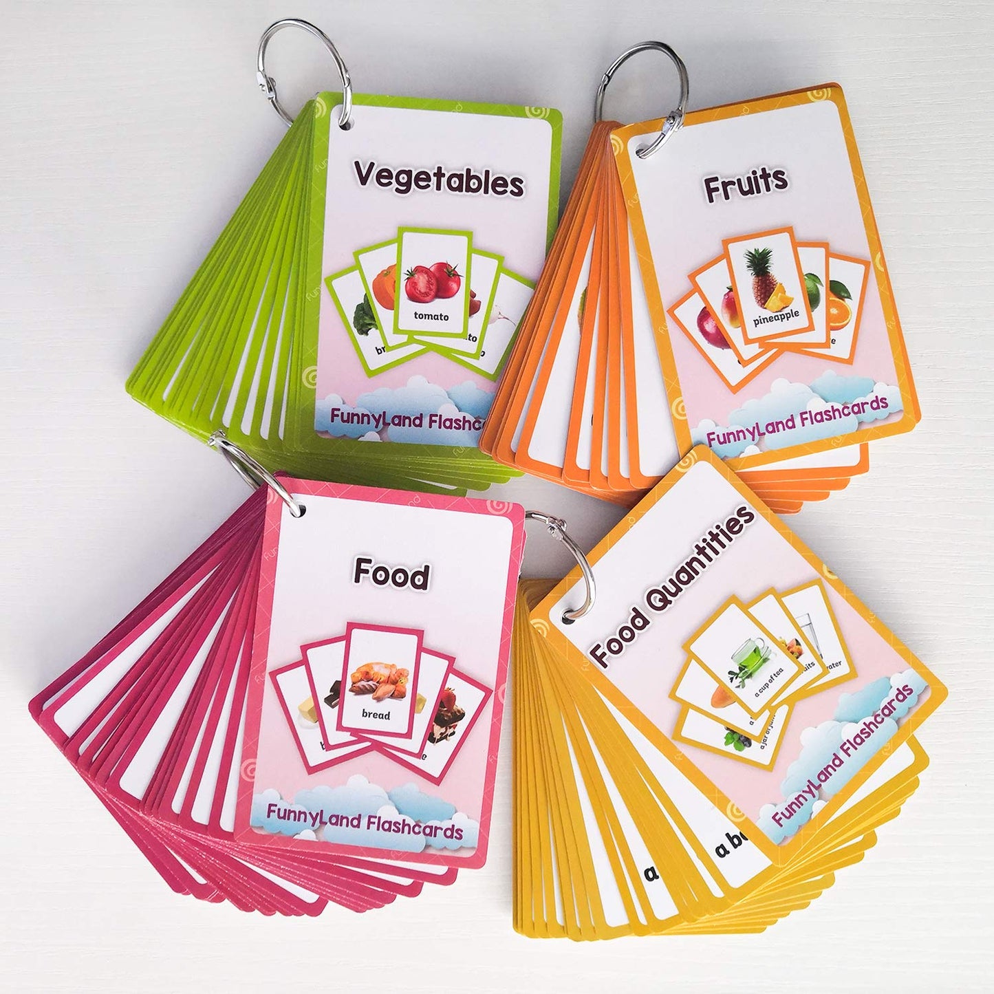 Fruits/Vegetable/Foods/Food Quantities Flash Cards English Flash Cards Pocket Card Learning Toys