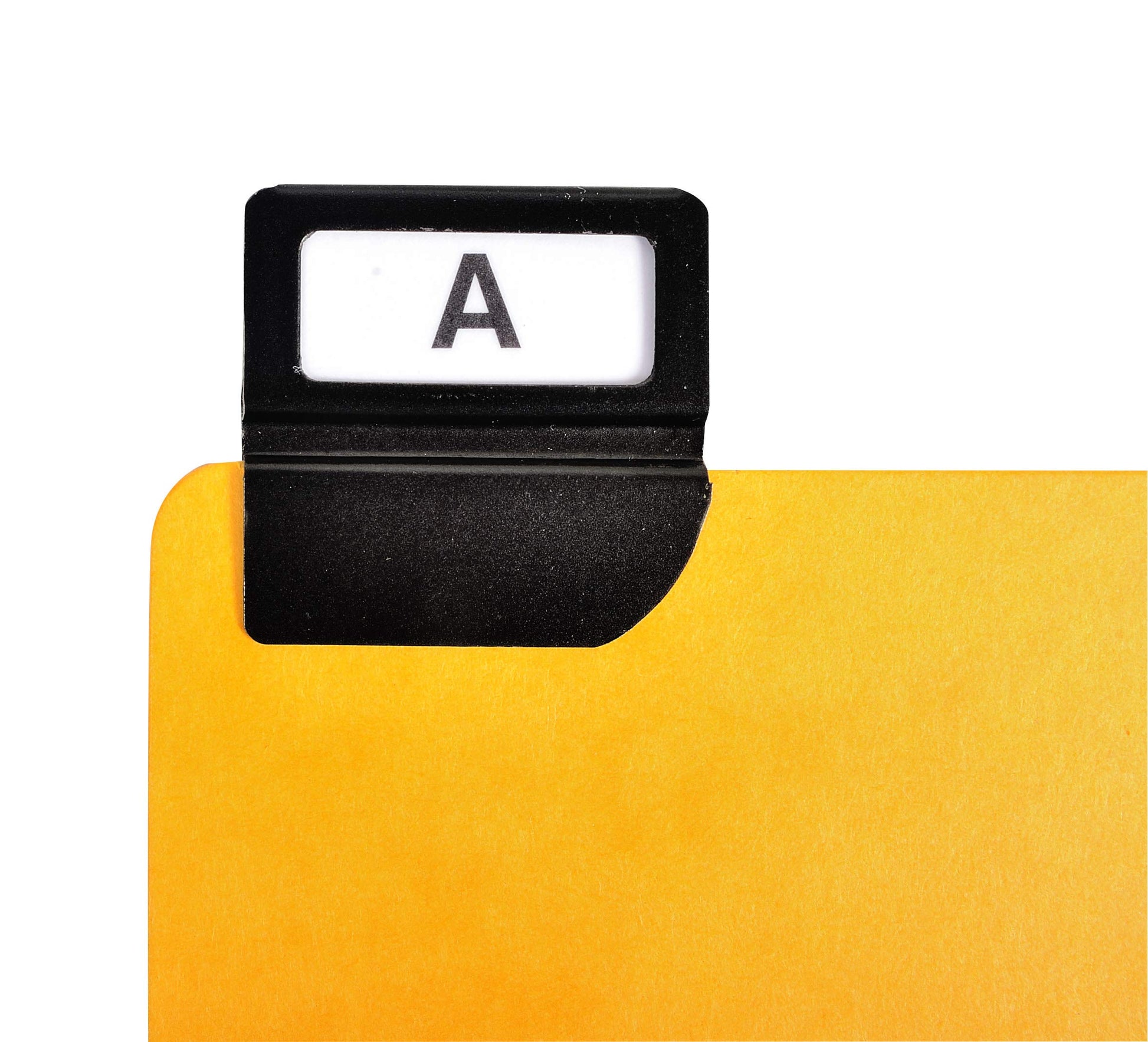 Exacompta - Alphabetical Record Card Inserts - A5 (210 x 148mm), 425gsm, Metallic Black Tabs, 24