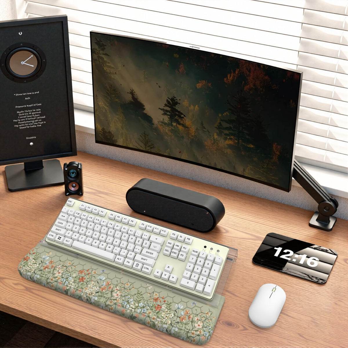 HAOCOO Computer Keyboard Stand, Wrist Rest with 3-Level Height Adjustment, Acrylic Keyboard Holder