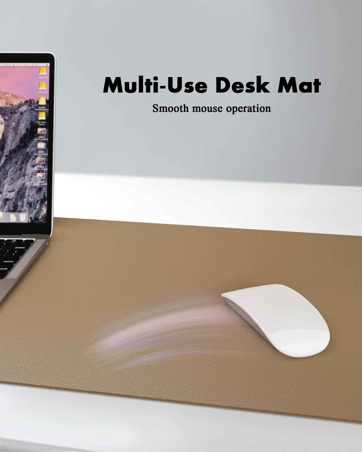 YSAGi Double-Sided Desk Pad, 35.4"x17"Leather Desk Mat, Eco Cork Desk Pad Protector,Large Mouse