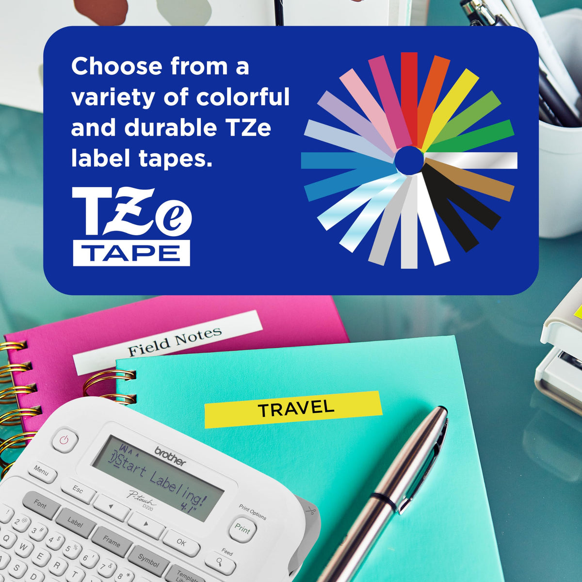 Brother P-Touch PTD220 Home/Office Everyday Label Maker | Prints TZe Label Tapes up to ~1/2 inch