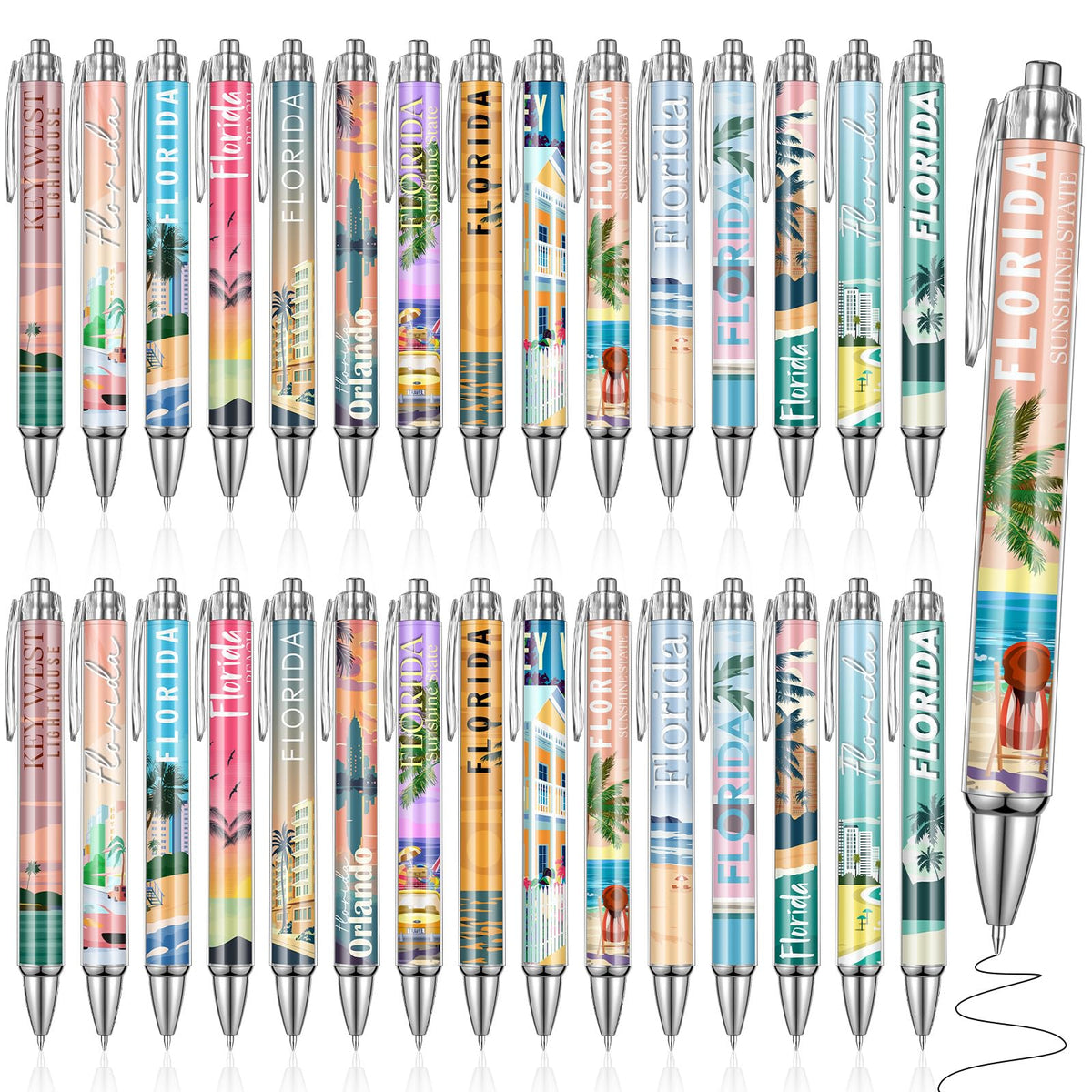 Sayglossy 30 Pcs Florida Souvenirs Gifts Travel Ballpoint Pens