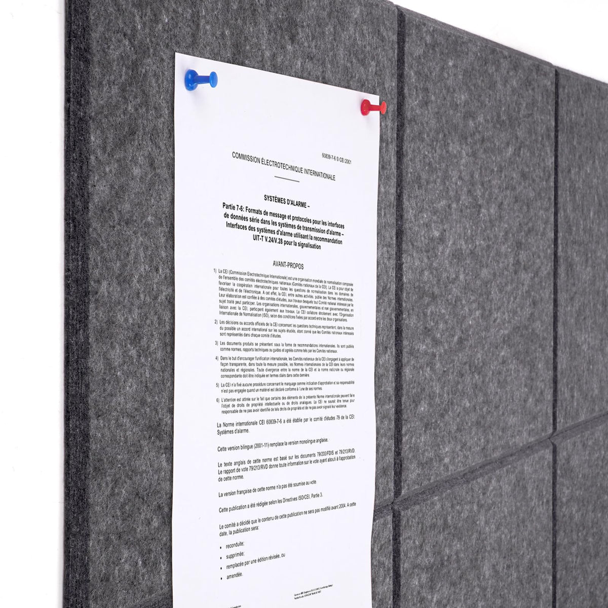 48" x 36" Felt Bulletin Board & Cork Board Alternative, Dark Gray
