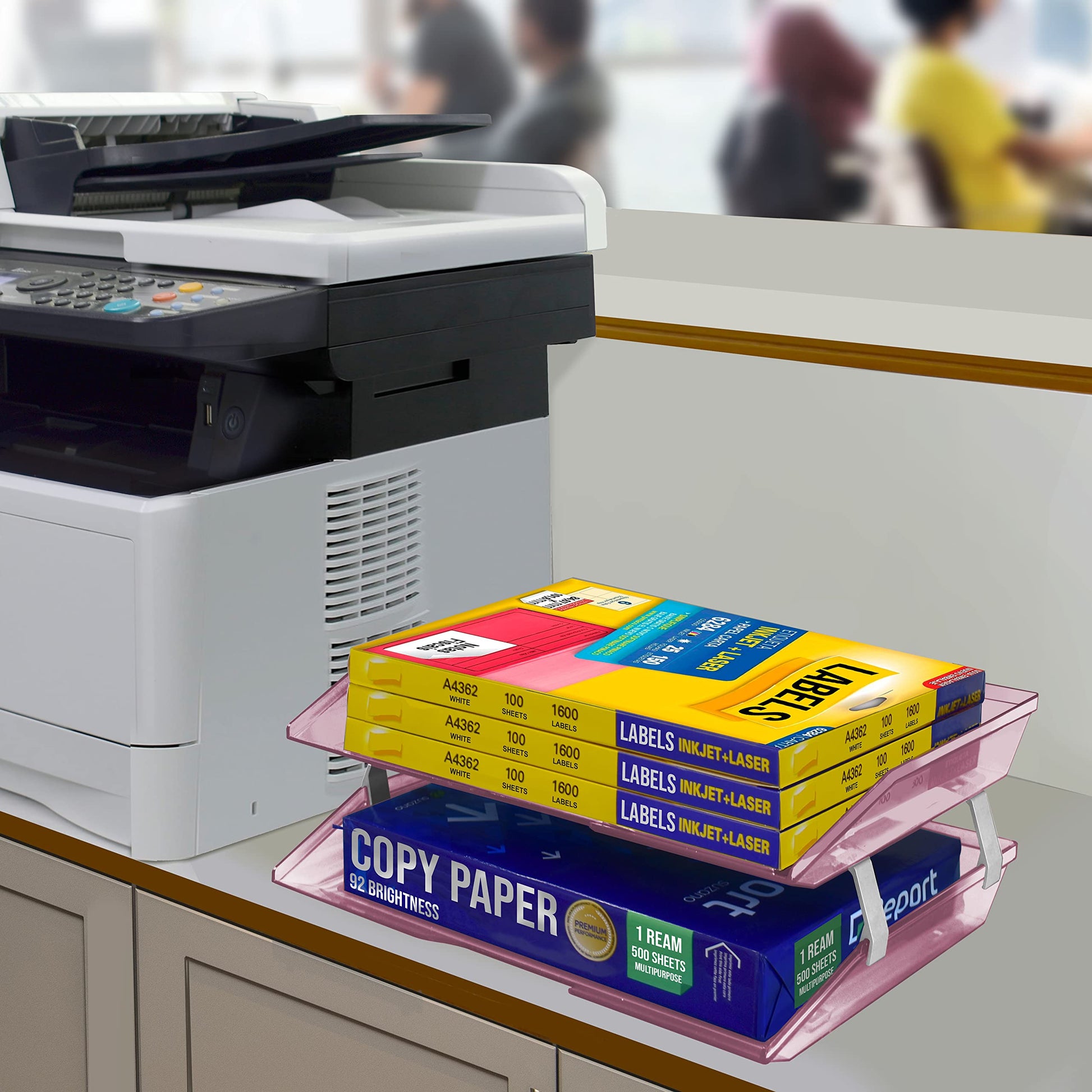 Acrimet Facility 2 Tier Letter Tray, Side Load, Letter Size/A4, Desktop File Organizer, Plastic