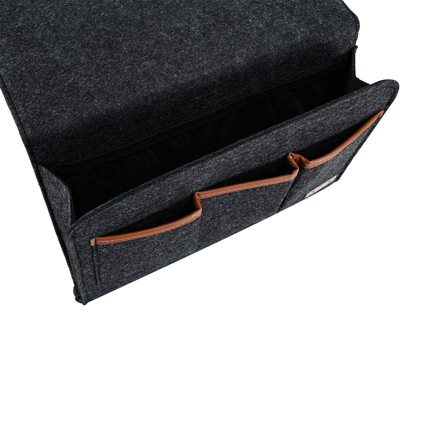 Zafit Bedside Caddy, Large Size Storage Organizer with 6 Pockets for Magazine, Remotes, Phone