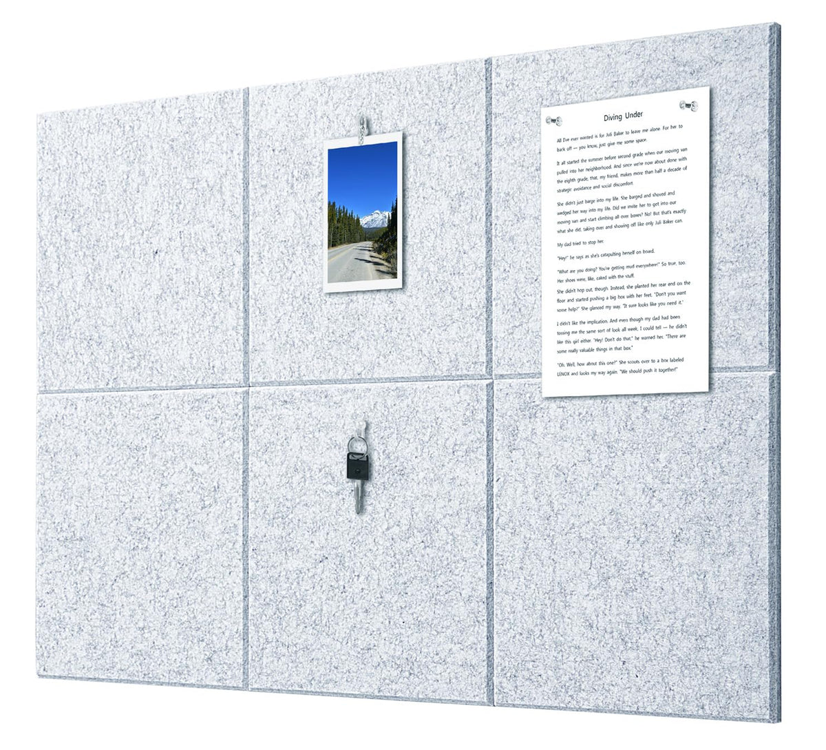 G Gamit Felt Wall Tiles Bulletin Board Large Cork Board Alternative 6 Pack 11.81”x11.81”x0.47” Felt