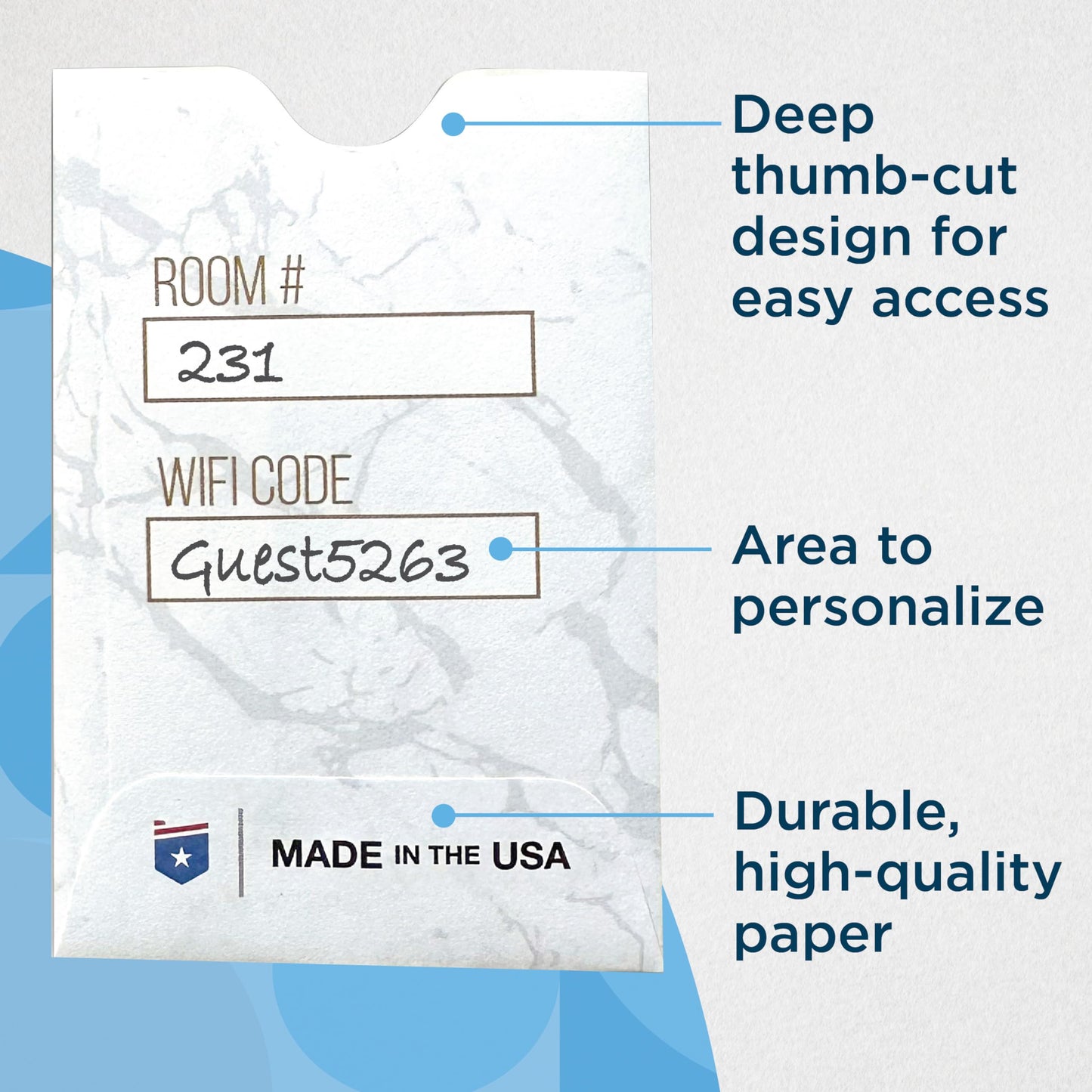 Guardian Key Card Holder Sleeves, Pack of 500 Small Envelopes for Hotel Key Cards, Gift Cards