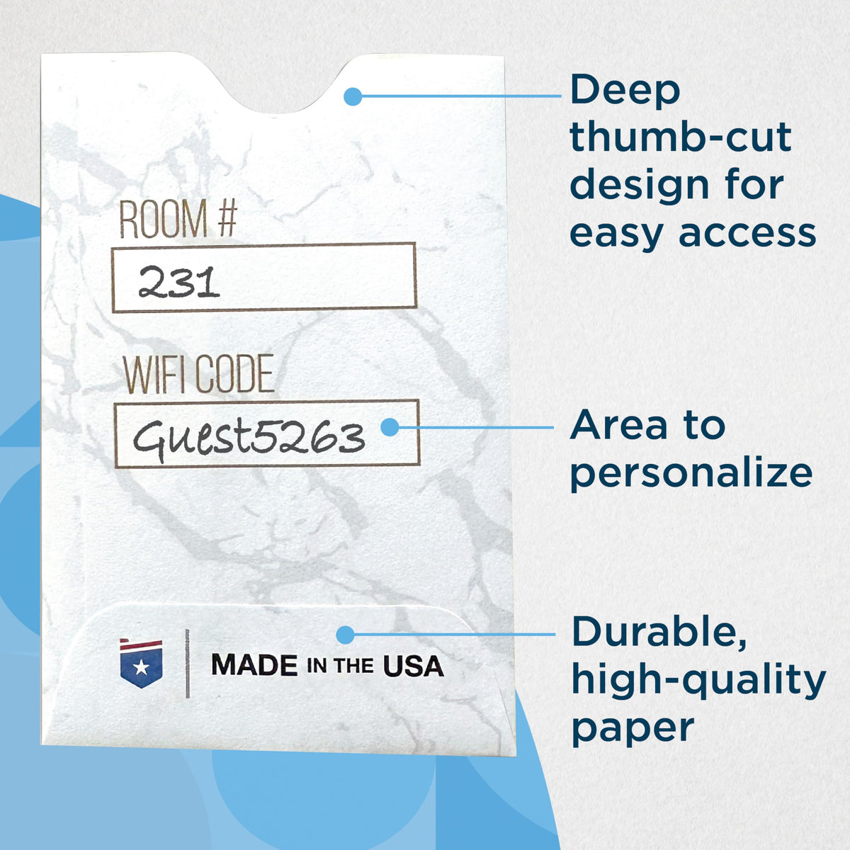 Guardian Key Card Holder Sleeves, Pack of 500 Small Envelopes for Hotel Key Cards, Gift Cards