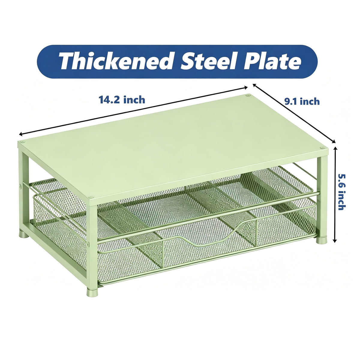OPNICE Desk Organizers and Accessories, Computer Monitor Stand Riser with Drawer and 2 Pen Holders