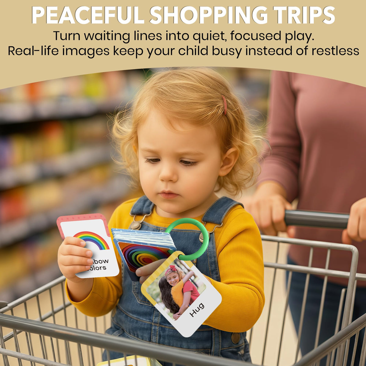 Flash Cards for Toddlers 1-3 - Montessori Toddler Flash Cards with Rings