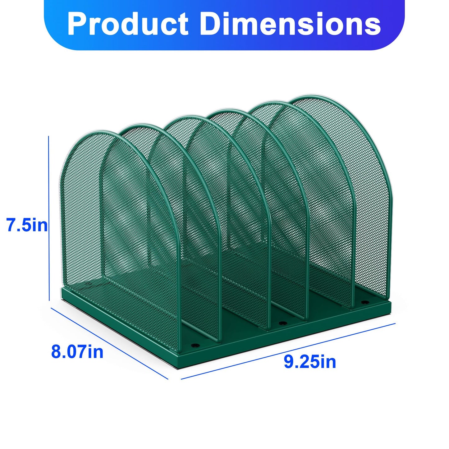 gianotter Desktop File Organizer with 5 Compartments