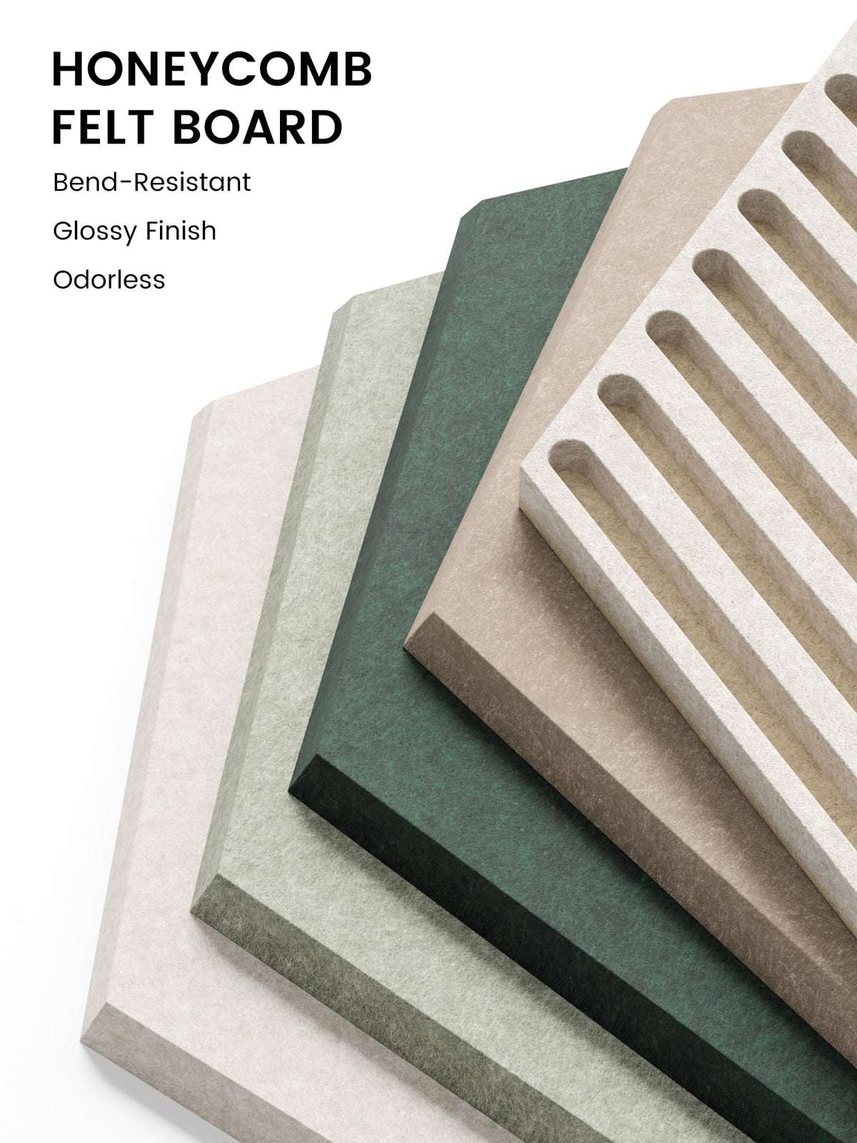 Fluxynara 10-Pack Hexagon Cork Board Alternative, Nordic Moss
