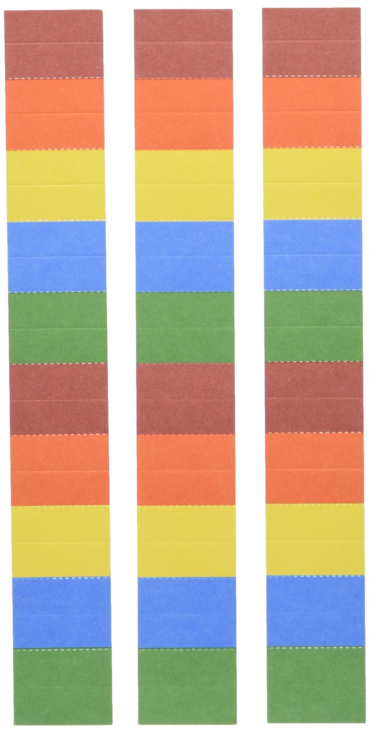 Filofax Personal Blank Index with Multi-Coloured Labels 6 Tabs - White